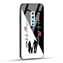 Vivo V17 Pro Back Cover Mom Dad Love You Glass Case