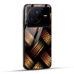 Vivo X80 5G Back Cover Tyre Mark Glass Case