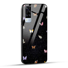 Vivo Y51 2020 / Vivo Y31 2021 / Vivo Y31 2020 / Vivo Y51A / VIVO Y53s Back Cover Butterflys in The Sky Glass Case