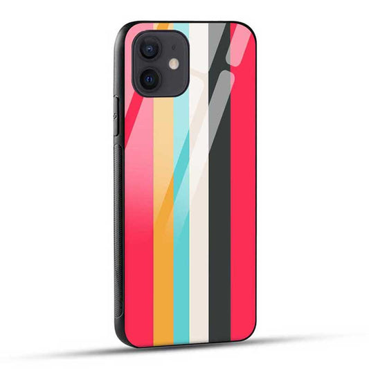 Multicolor Stripes Glass Case