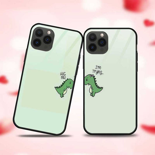 Nothing Can Stop To Hug You  Glass Couple Case