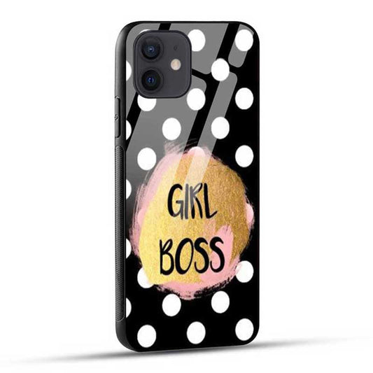 Polka Dots Girl Boss Glass Case