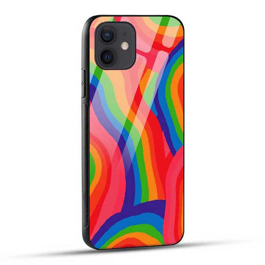 Rainbow Color Designer Glass Case
