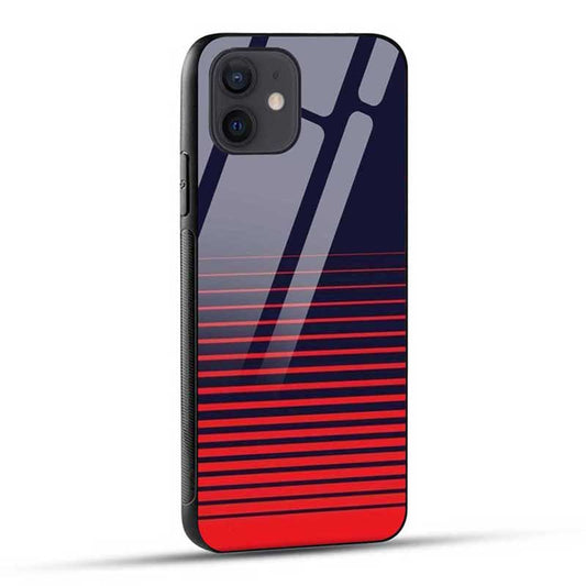 Red Stripes On Blue Glass Case