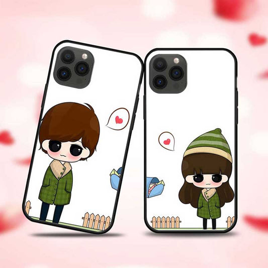 Two Lovers Meeting  Glass Couple Case