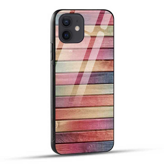 Wooden Stripes Glass Case
