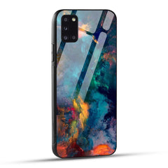Samsung Galaxy A31 Back Cover Abstract Color Printed Glass Case