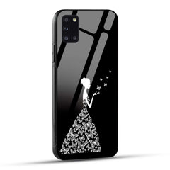 Samsung Galaxy A31 Back Cover Butterfly Girl Printed Glass Case