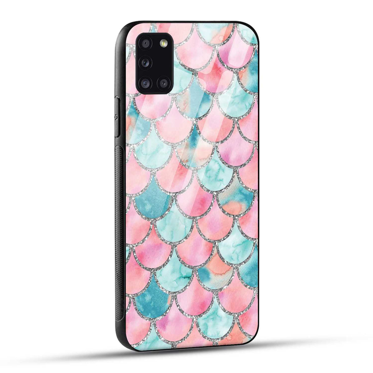 Samsung Galaxy A31 Back Cover Mirror Pattern Printed Glass Case