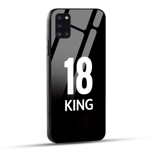 Samsung Galaxy A31 King number 18 Printed Glass Case