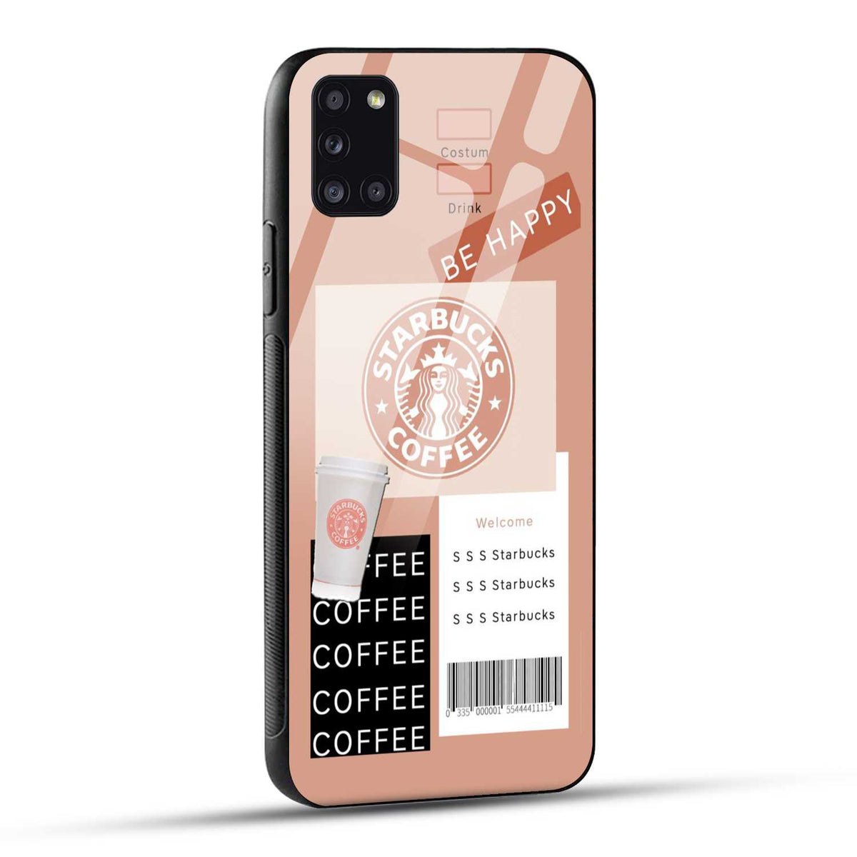 Samsung Galaxy A31 Starbucks Coffee Printed Glass Case