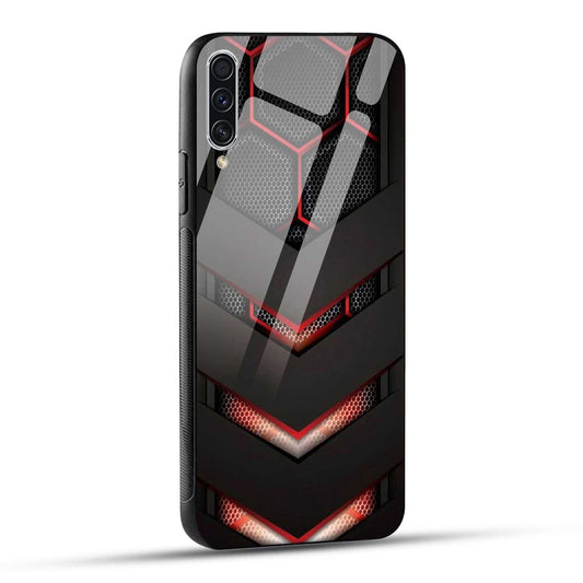Samsung Galaxy A70 Back Cover Robotic Abstract Printed Glass Case