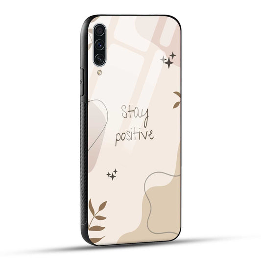 Samsung Galaxy A70 Back Cover Cream Beige Aesthetic Printed Glass Case