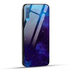 Samsung Galaxy A7 2018 Back Cover Beautiful Star Space Printed Glass Case