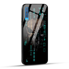 Samsung Galaxy A7 2018 Back Cover Hacker Printed Glass Case