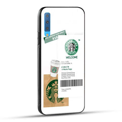 Samsung Galaxy A7 2018 Starbucks Coffee Printed Glass Case