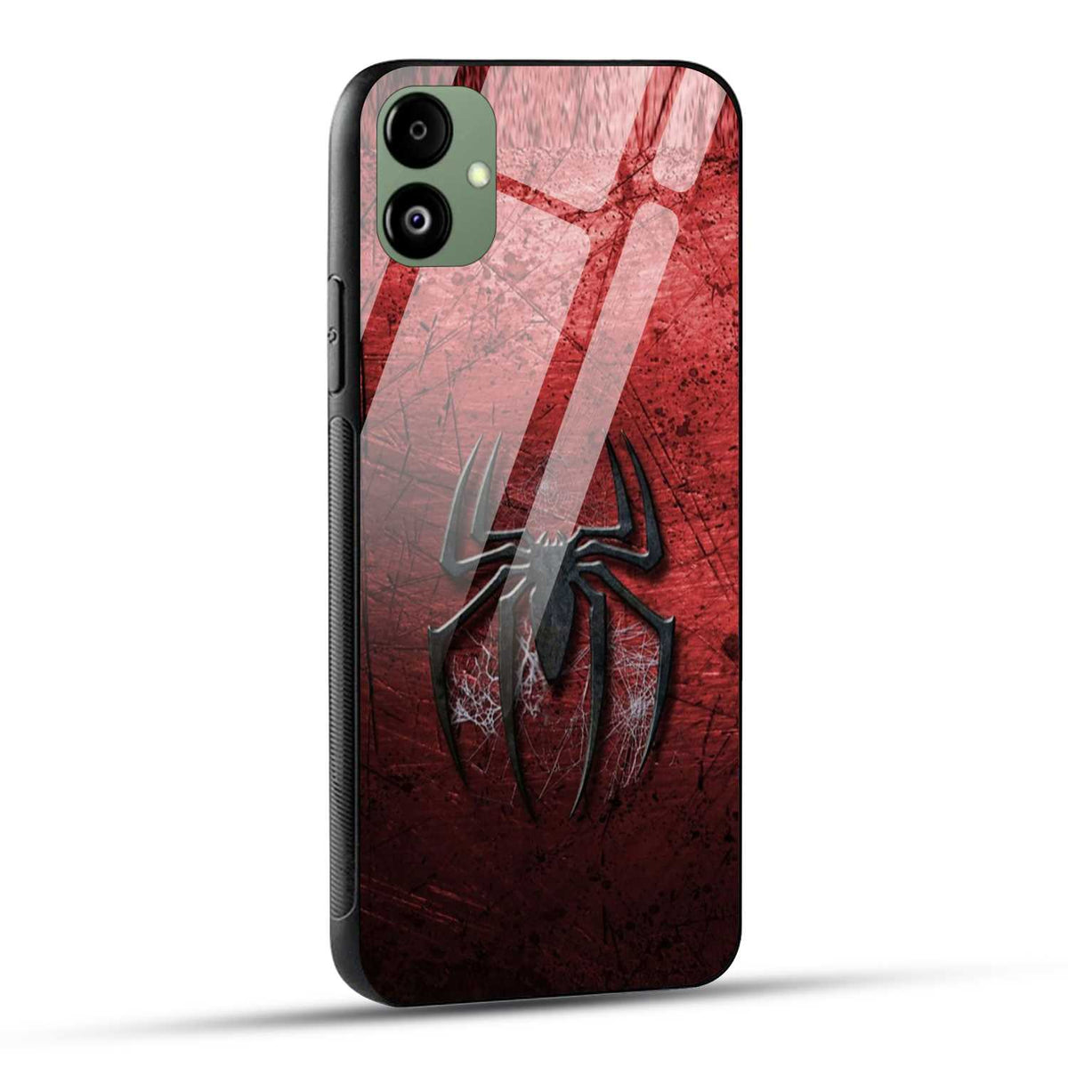 Samsung Galaxy F14 5G Back Cover Red Spider Printed Glass Case