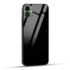 Samsung Galaxy A05 Back Cover Solid Black Printed Glass Case