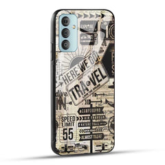 Samsung Galaxy F23 5G Back Cover Here We Go Travel Printed Glass Case