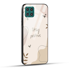Samsung Galaxy F62 Back Cover Cream Beige Aesthetic Printed Glass Case