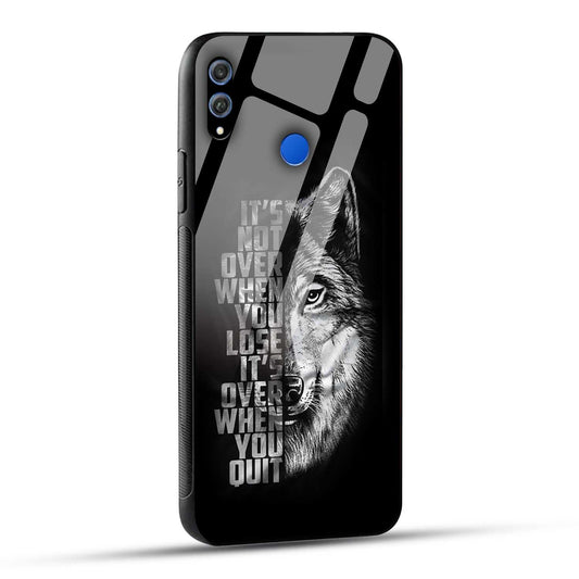 Honor 8X Back Cover Motivational Positive Quote Printed Glass Case