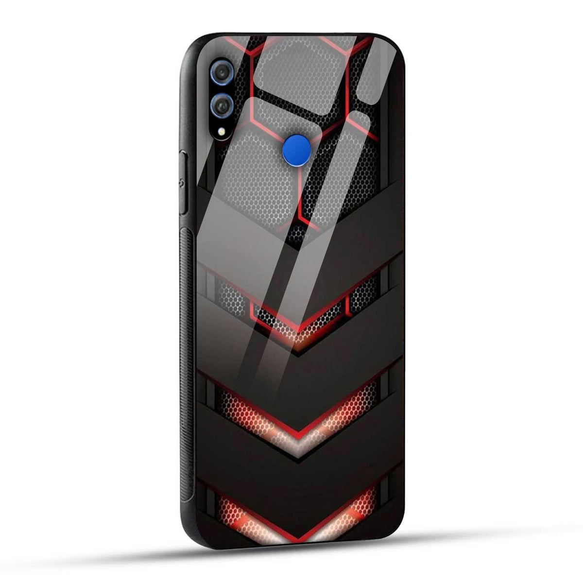 Honor 8X Back Cover Robotic Abstract Printed Glass Case