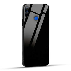 Honor 8X Back Cover Solid Black Printed Glass Case