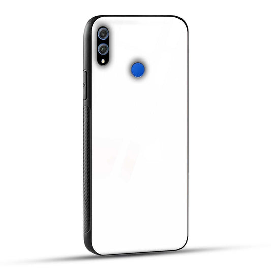 Honor 8X Back Cover Plain White Printed Glass Case