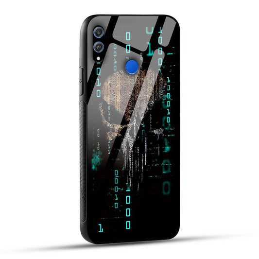 Honor 8X Back Cover Hacker Printed Glass Case