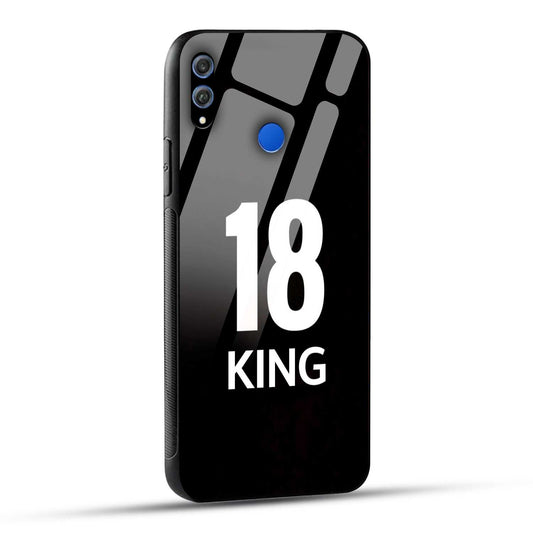 Honor 8X King number 18 Printed Glass Case