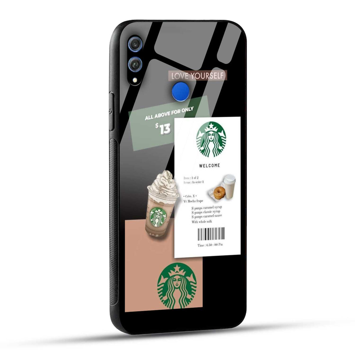 Honor 8X Starbucks Coffee Printed Glass Case