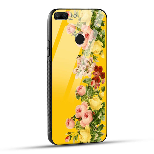 Honor 9 Lite Back Cover Yellow Flowers Printed Glass Case