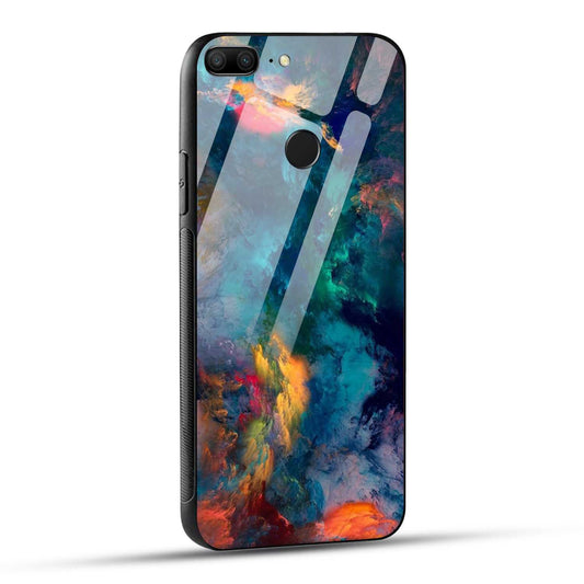 Honor 9 Lite Back Cover Abstract Color Printed Glass Case