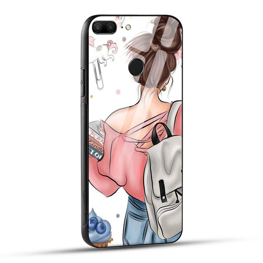 Honor 9 Lite Back Cover Padhaku Girl Printed Glass Case