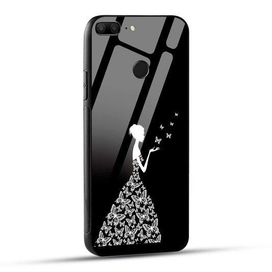 Honor 9 Lite Back Cover Butterfly Girl Printed Glass Case