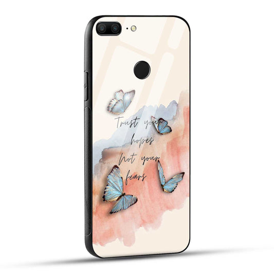 Honor 9 Lite Back Cover Trust Your Hopes Printed Glass Case