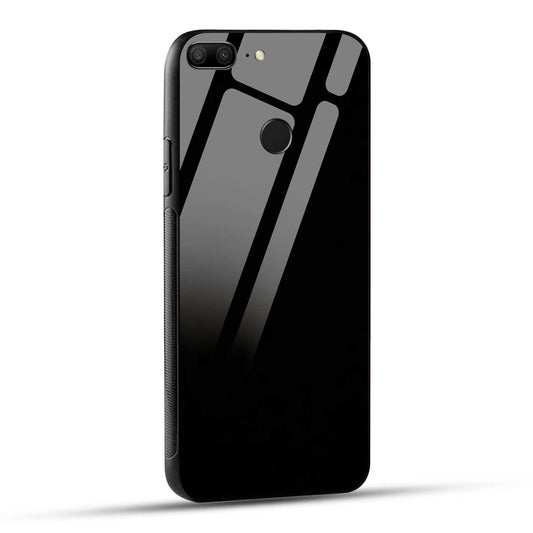 Honor 9 Lite Back Cover Solid Black Printed Glass Case