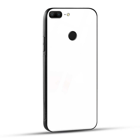 Honor 9 Lite Back Cover Plain White Printed Glass Case