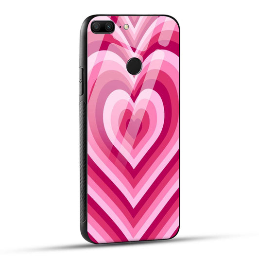Honor 9 Lite Back Cover Love Hearts Printed Glass Case