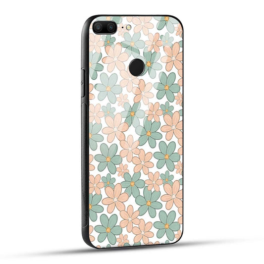 Honor 9 Lite Back Cover Aesthetic Flowers Printed Glass Case