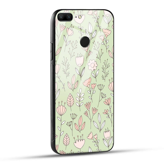 Honor 9 Lite Back Cover Flower Art Printed Glass Case