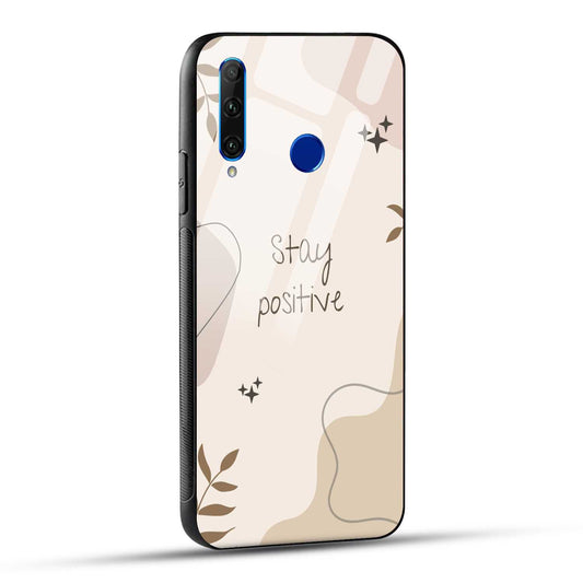 Honor 10i Back Cover Cream Beige Aesthetic Printed Glass Case