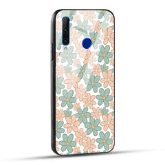 Honor 10i Back Cover Aesthetic Flowers Printed Glass Case
