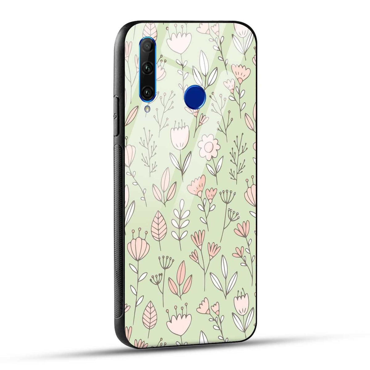 Honor 10i Back Cover Flower Art Printed Glass Case