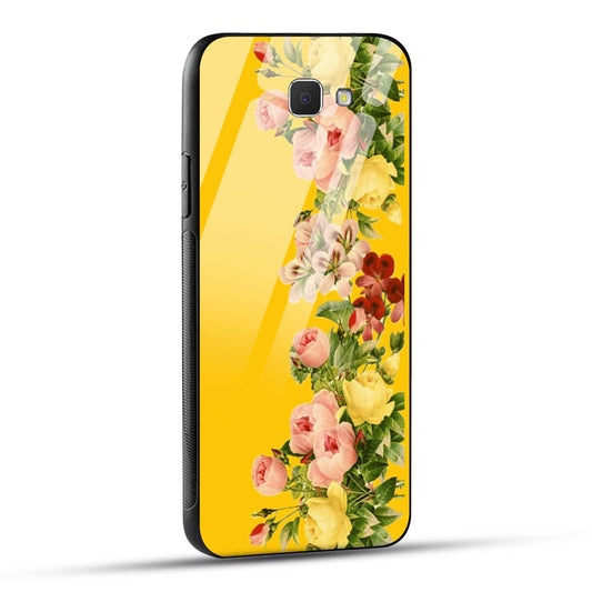 Samsung Galaxy J5 Prime Back Cover Yellow Flowers Printed Glass Case
