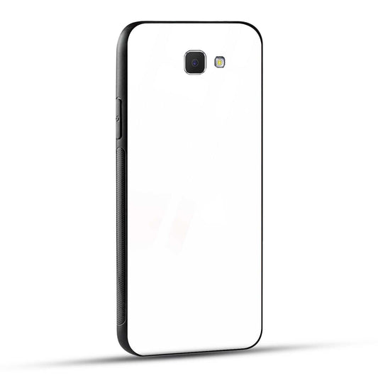 Samsung Galaxy J5 Prime Back Cover Plain White Printed Glass Case