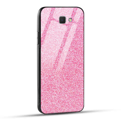 Samsung Galaxy J5 Prime Back Cover Pink Glitter Printed Glass Case