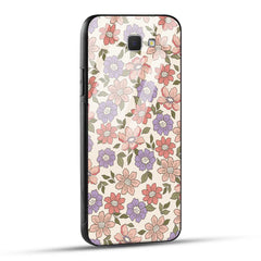 Samsung Galaxy J5 Prime Back Cover Flowers In Retro  Printed Glass Case