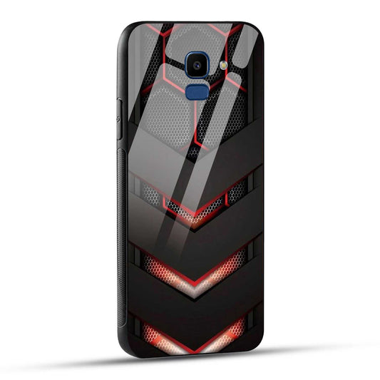 Samsung Galaxy J6 Back Cover Robotic Abstract Printed Glass Case
