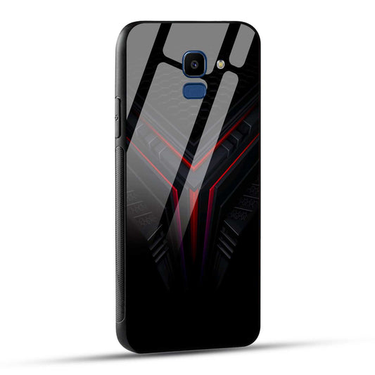 Samsung Galaxy J6 Back Cover Abstract Robotic Printed Glass Case